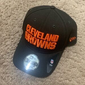 New Era Black Cap with Orange Cleveland Browns Logo